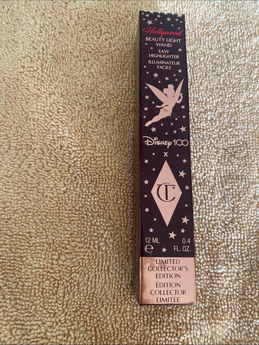 Charlotte Tilbury Rose Gold and Black Star-Accent Wallpaper Panel